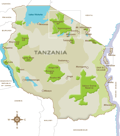 karte von tansania National Park